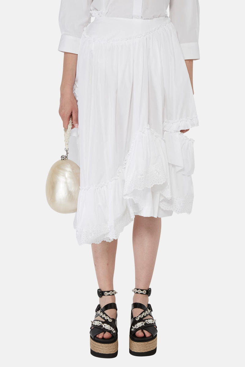 Jupe asymétrique à bords volantés Simone Rocha