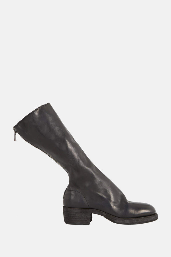 Bottes noires en cuir de cheval Guidi