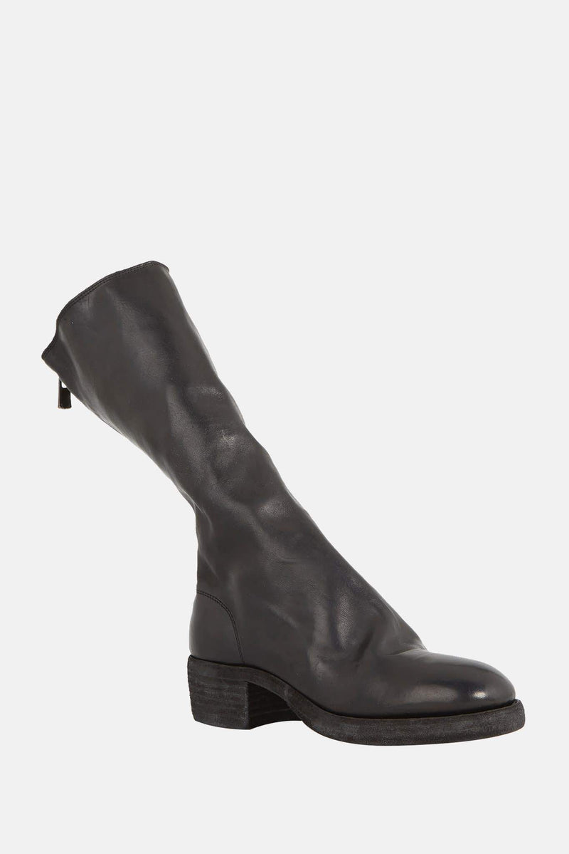 Bottes noires en cuir de cheval Guidi