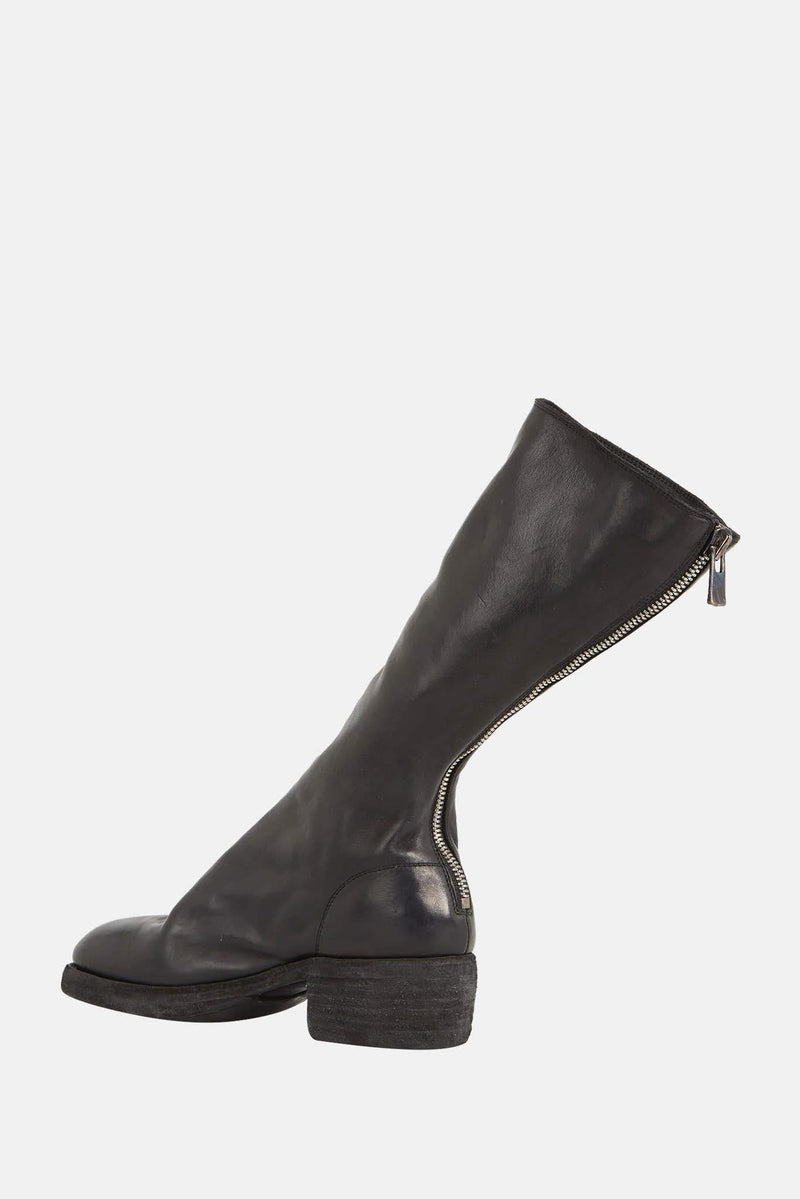 Bottes noires en cuir de cheval Guidi