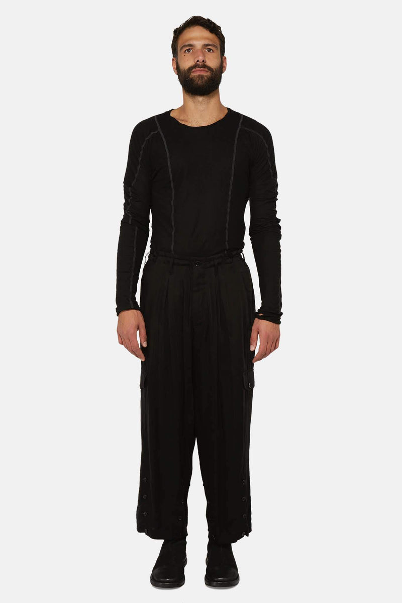 Pantalon ample en curpo noir  Yohji Yamamoto