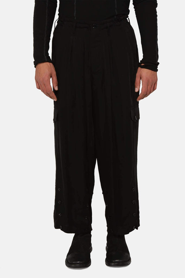 Pantalon ample en curpo noir  Yohji Yamamoto