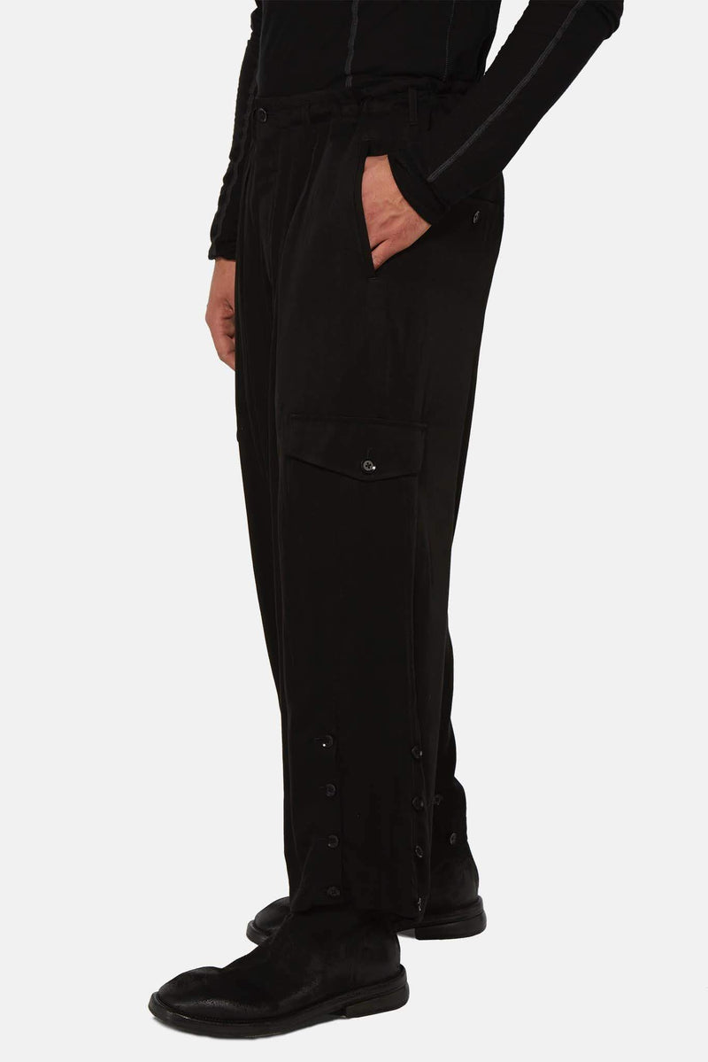 Pantalon ample en curpo noir  Yohji Yamamoto