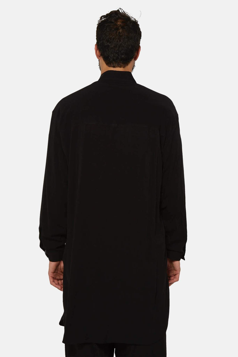 Chemise oversize noire à imprimé  Yohji Yamamoto