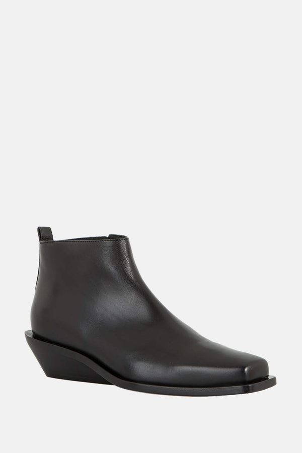 Bottines noires en cuir Ann Demeulemeester