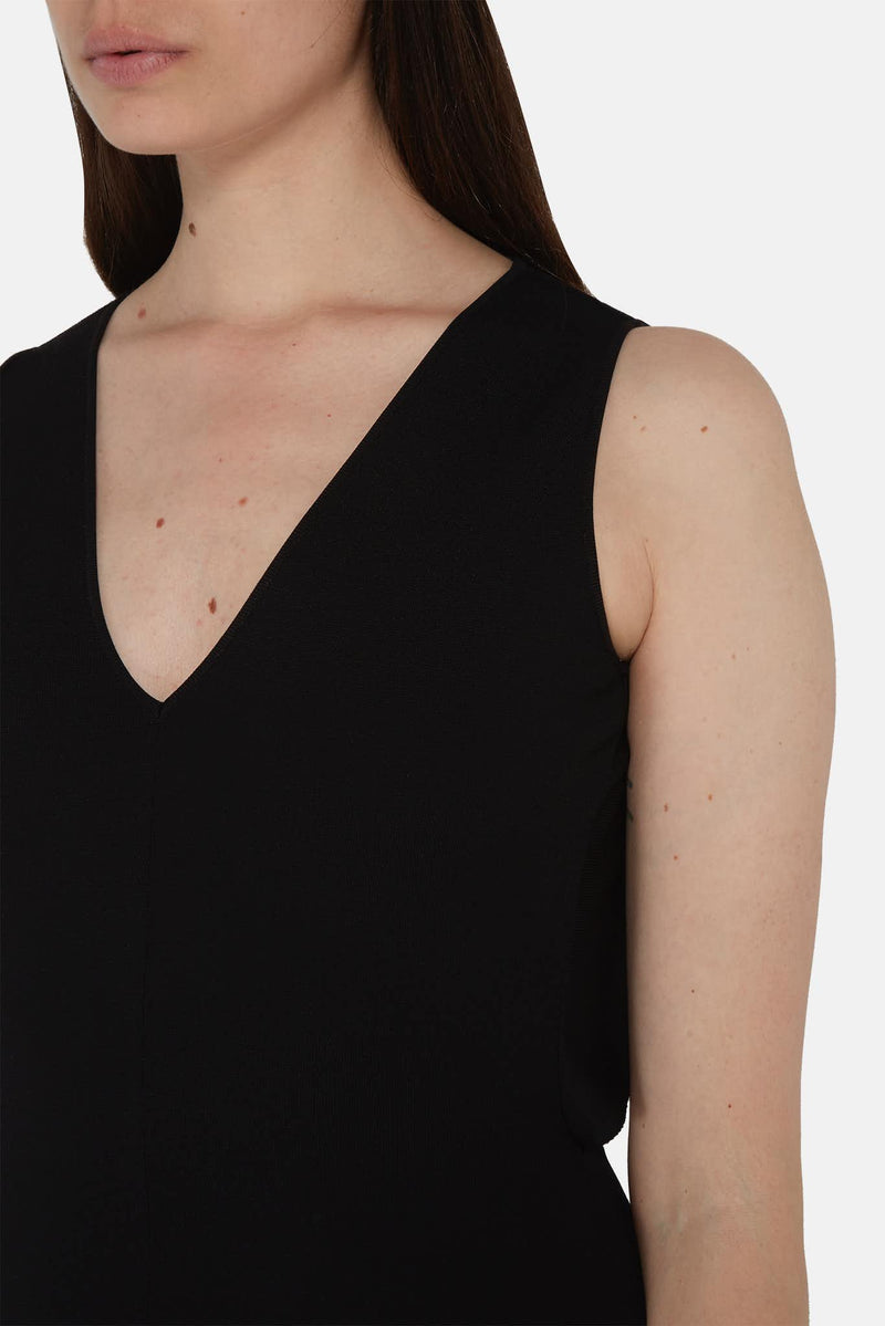 Combinaison drapée en viscose noir Stella McCartney