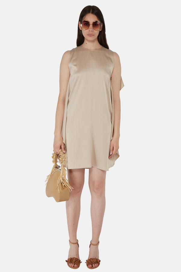 Robe drapée en viscose beige Stella McCartney