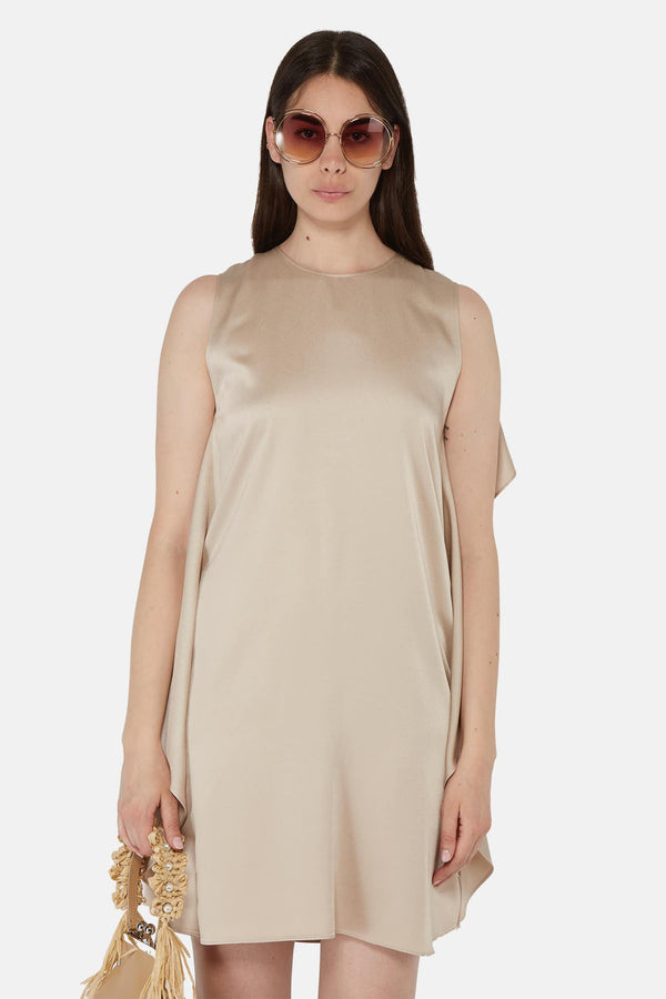 Robe drapée en viscose beige Stella McCartney