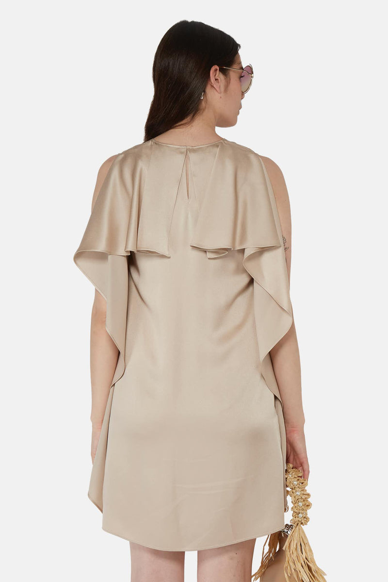 Robe drapée en viscose beige Stella McCartney