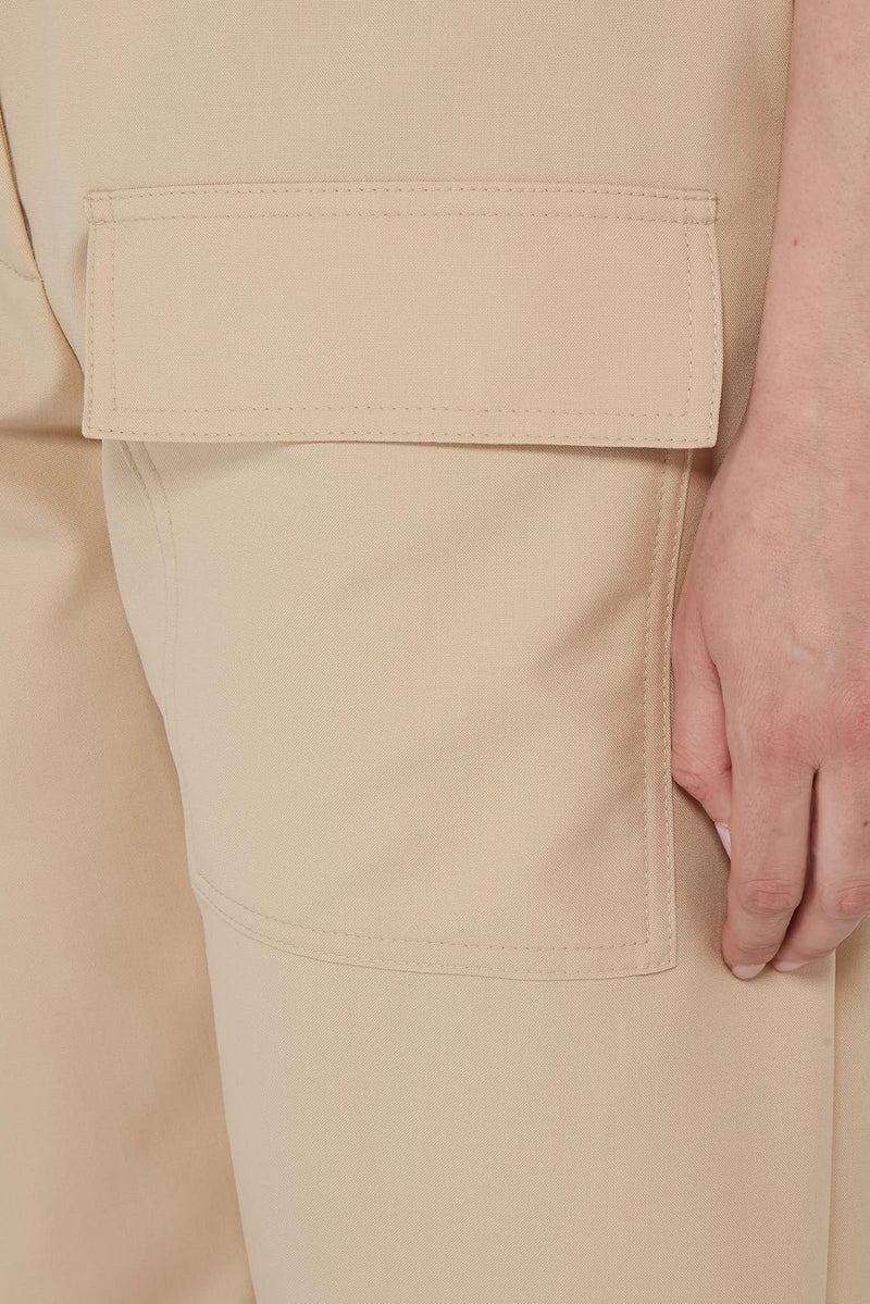 Pantalon fuselé en laine beige Stella McCartney