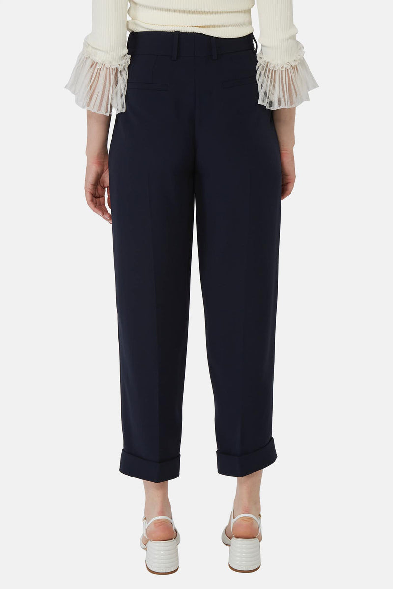 Pantalon carotte bleu marine Chloé