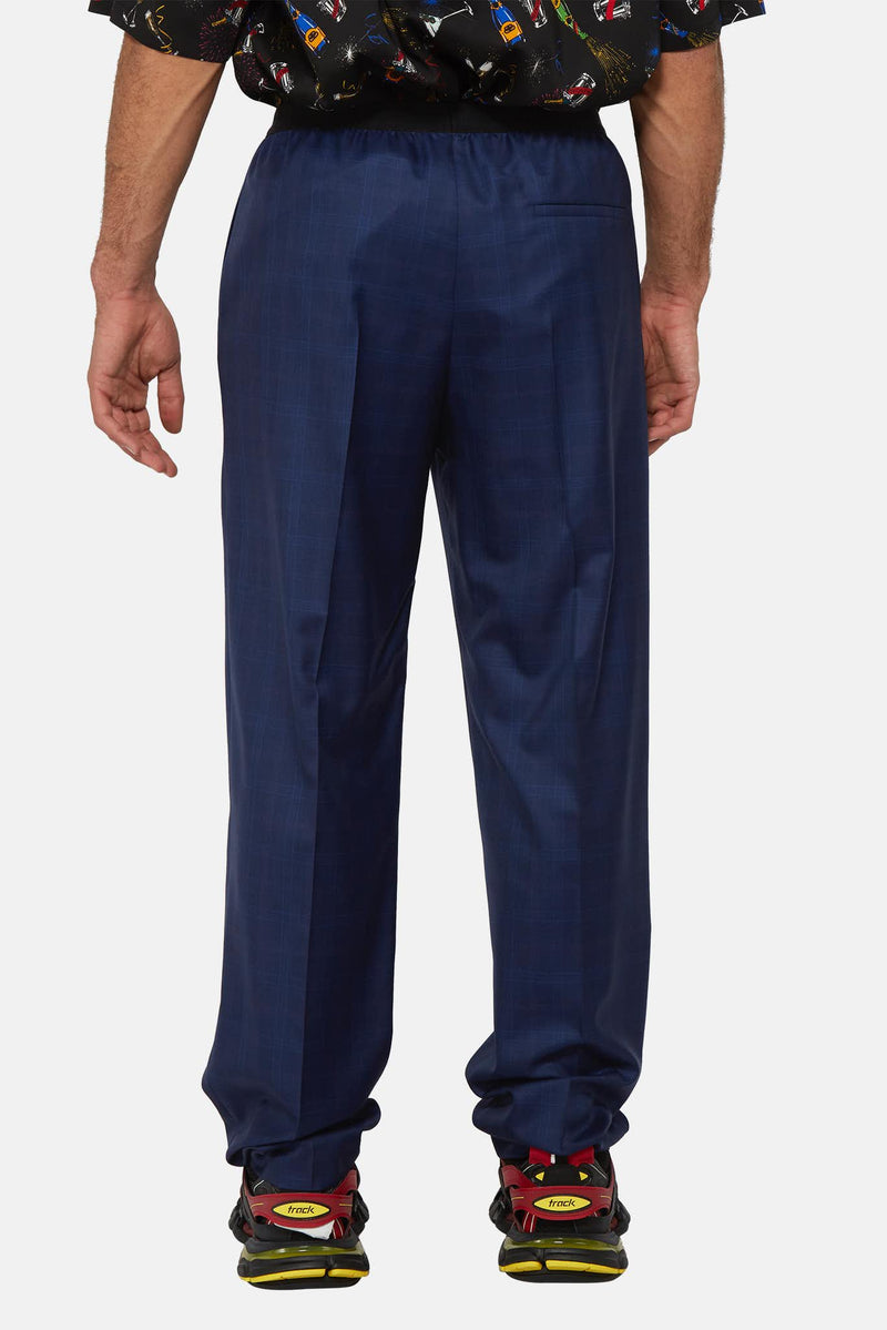 Pantalon bleu marine à taille élastique  Balenciaga