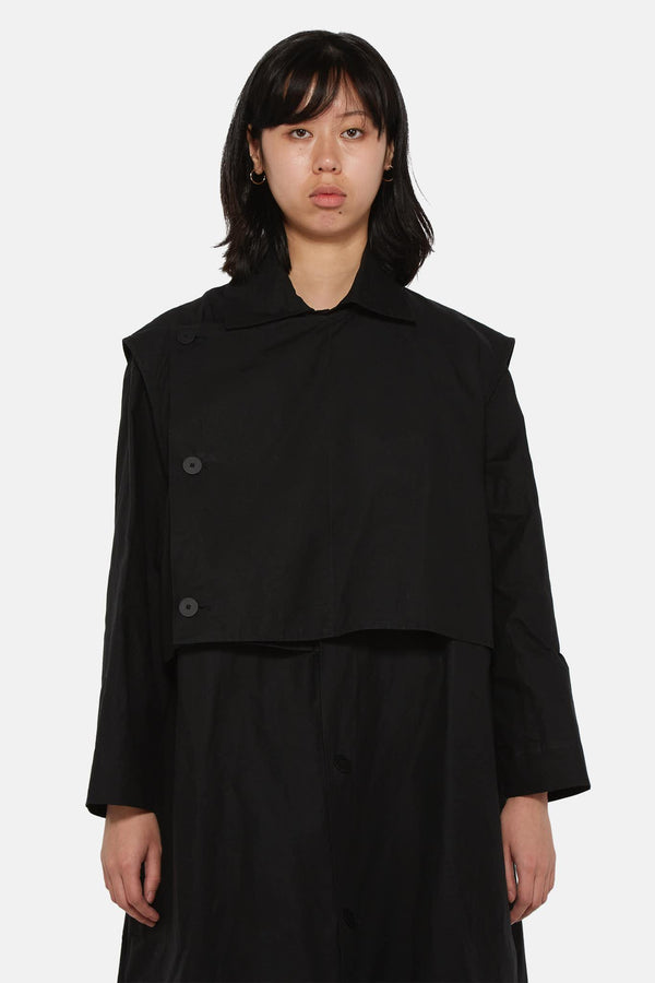 Manteau en coton noir "The Conductor"  Toogood