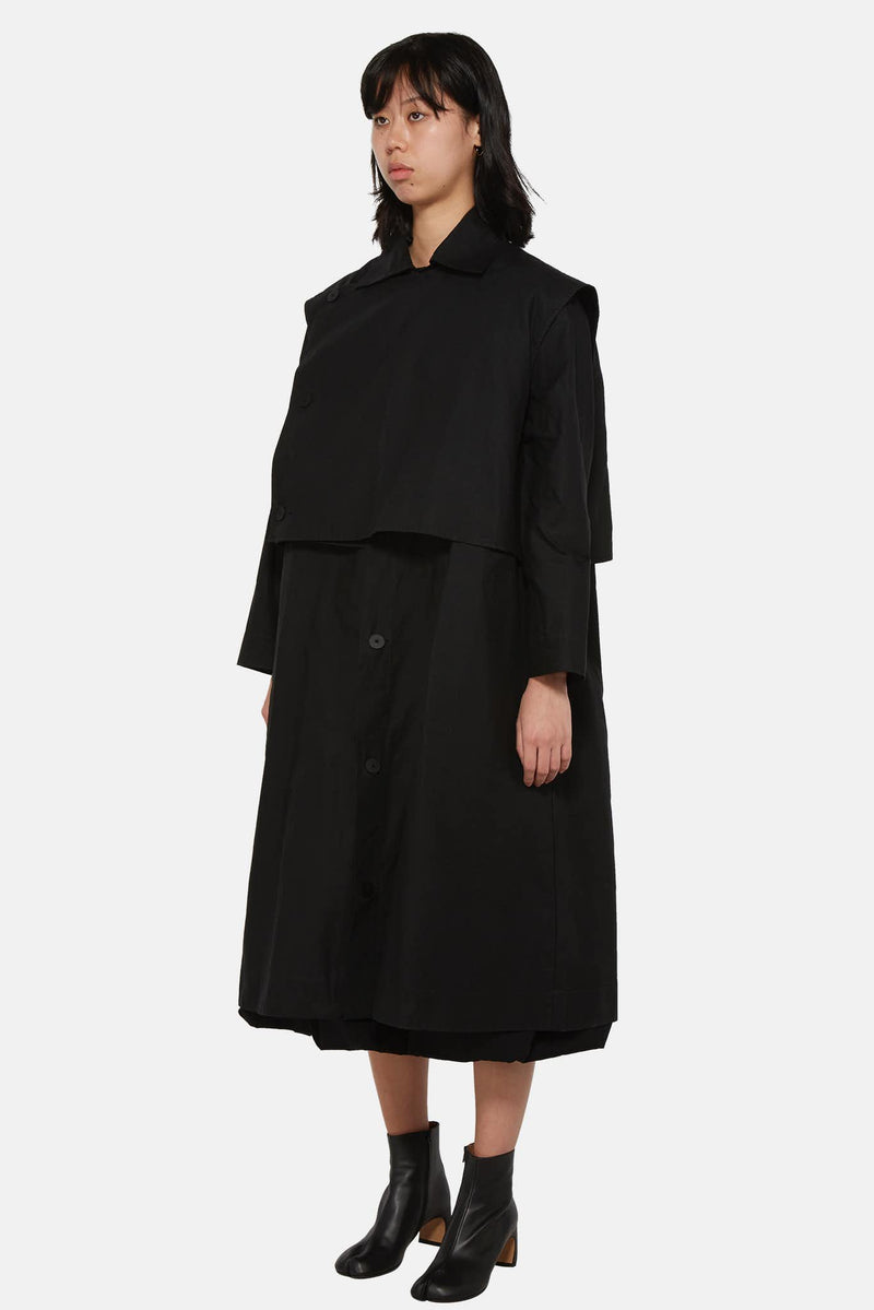 Manteau en coton noir "The Conductor"  Toogood