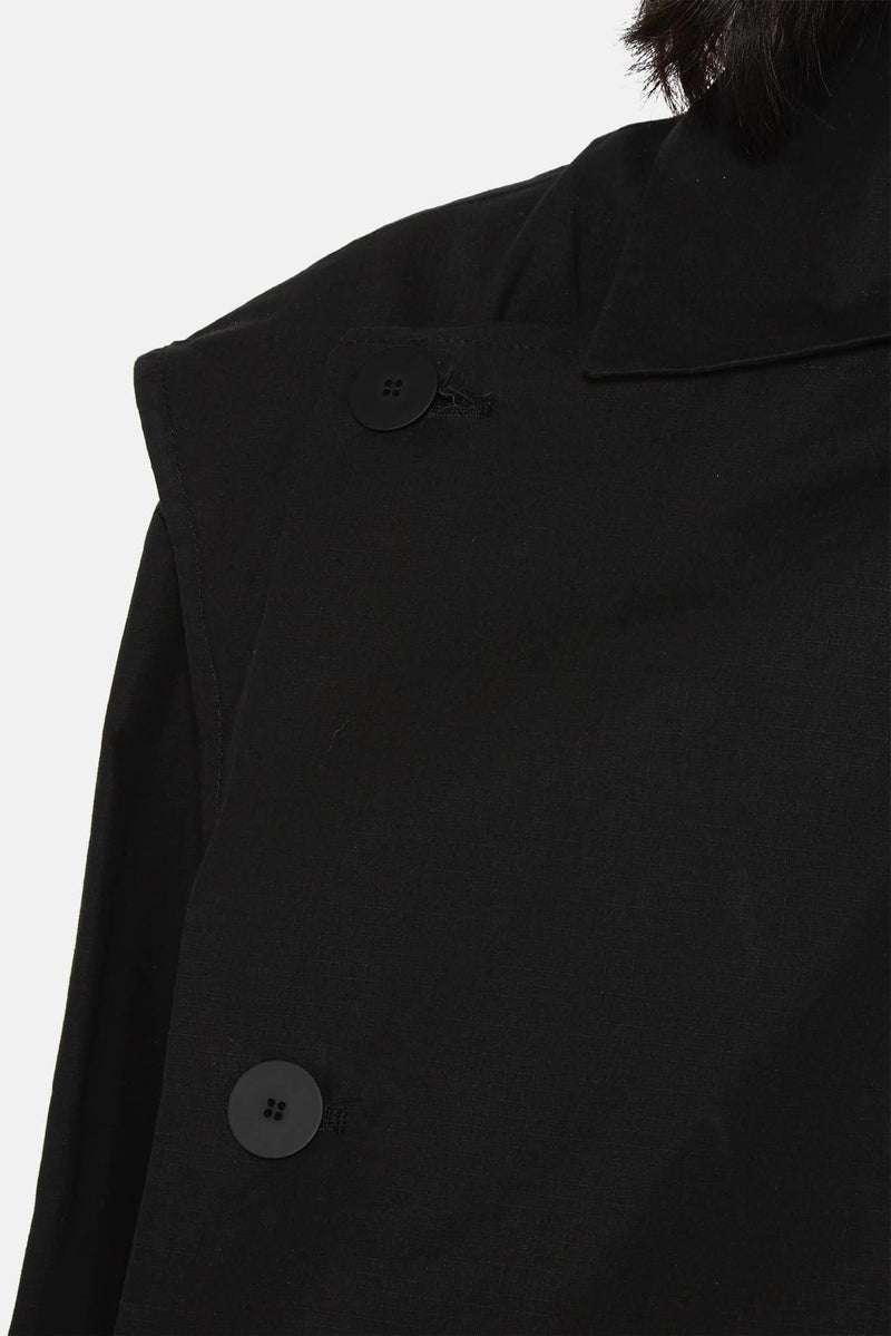 Manteau en coton noir "The Conductor"  Toogood