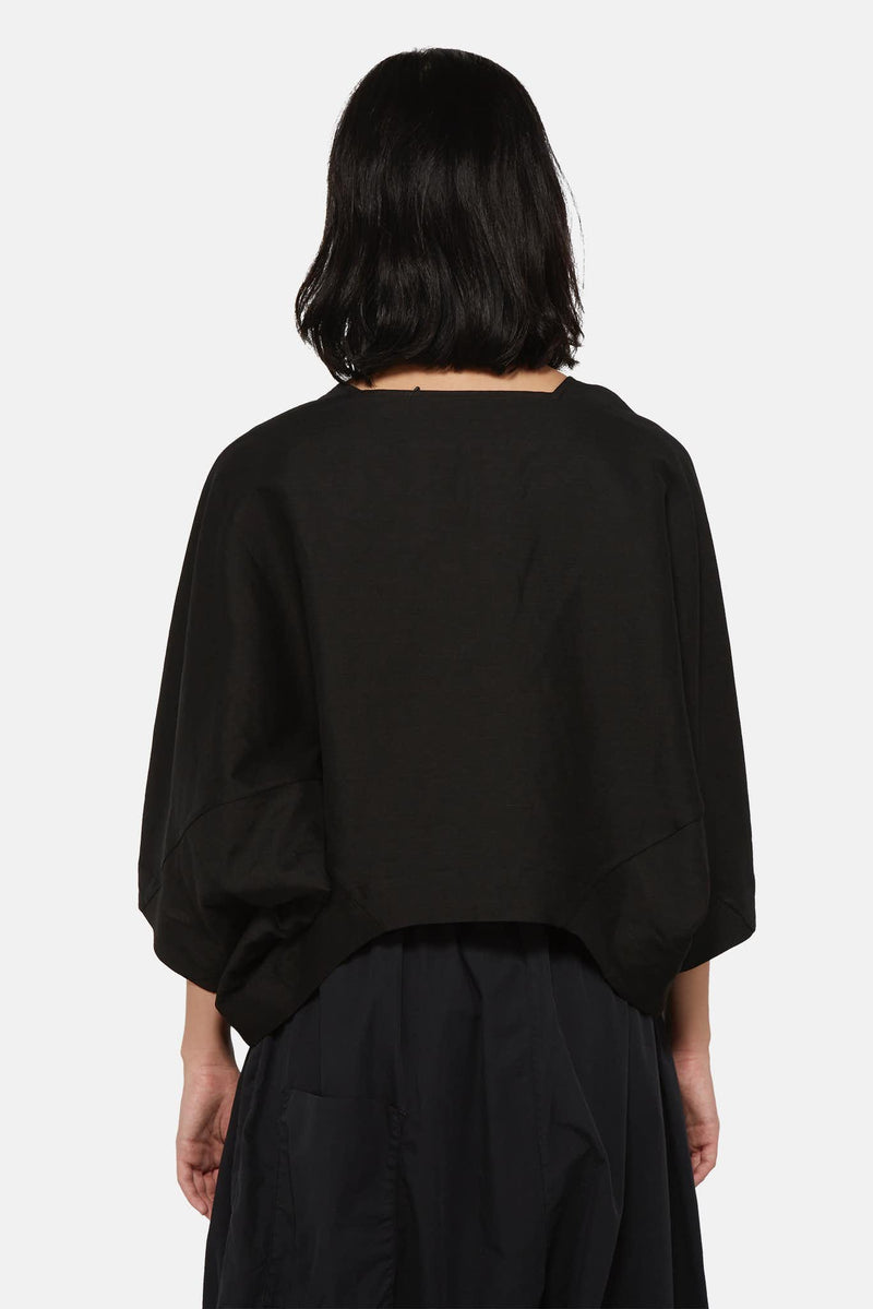 Top crop en lin noir  Toogood