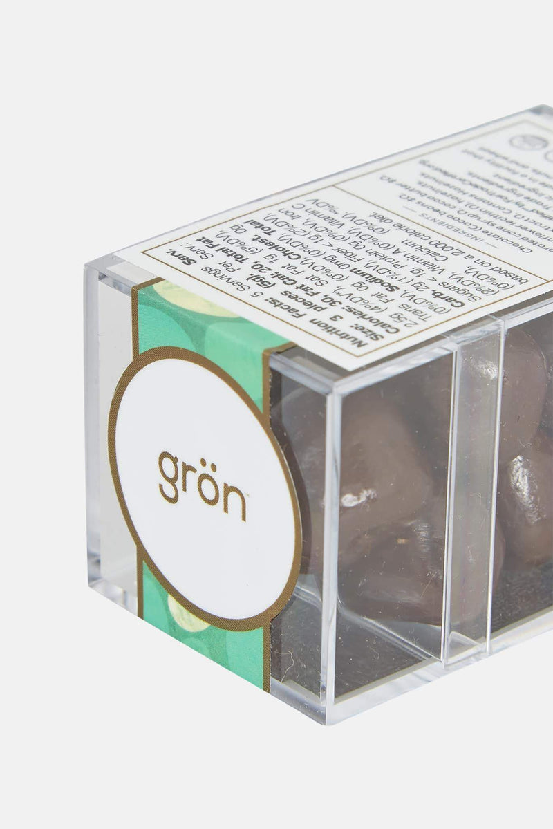 Noisettes grillées enrobés de chocolat noir - vegan Grön