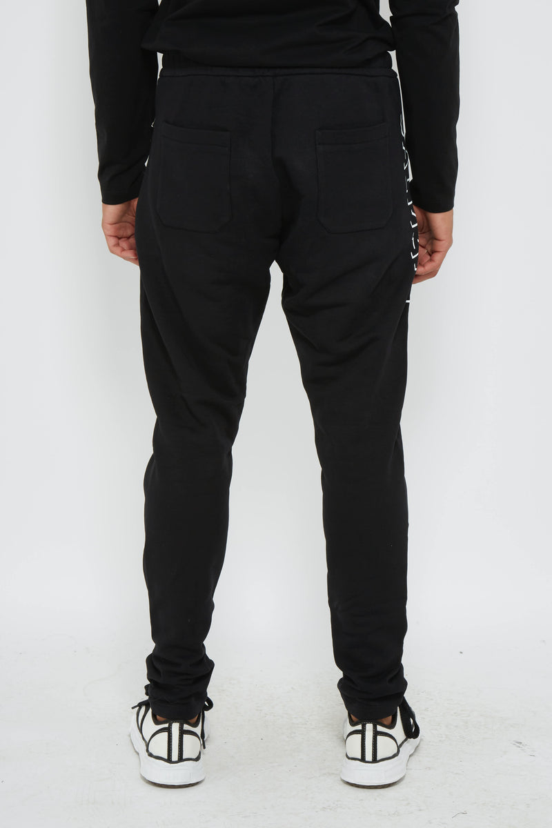 Pantalon de survêtement en coton noir Balmain