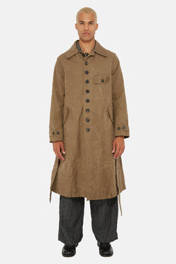 Manteau long kaki à effet usé John Alexander Skelton