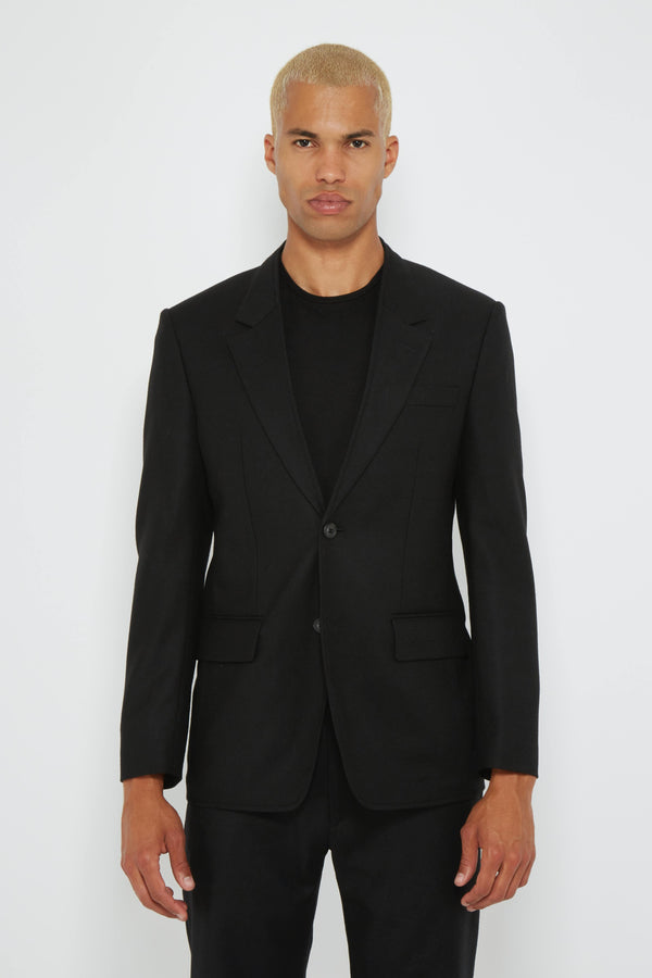 Blazer à pinces en laine noire Maison Margiela