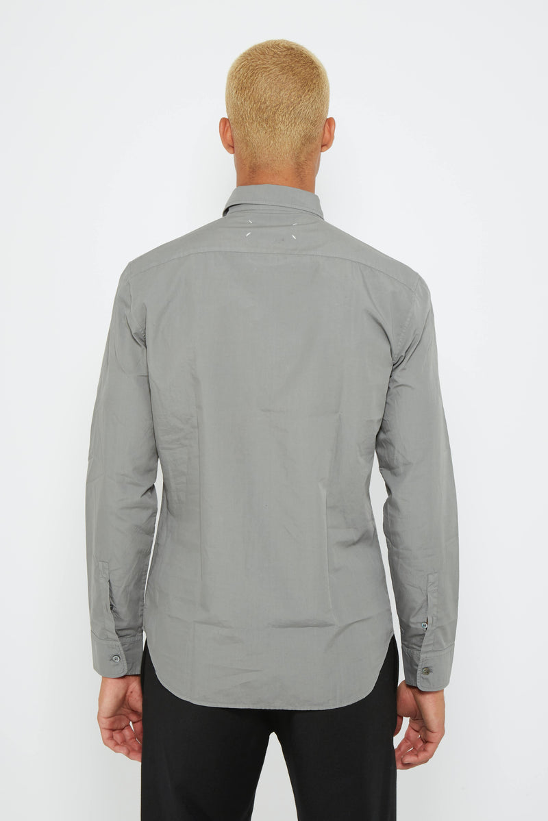 Chemise en coton gris "Memory Of" Maison Margiela