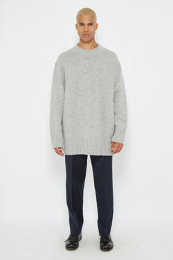 Pull oversize en laine grise Maison Margiela