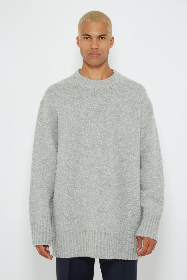 Pull oversize en laine grise Maison Margiela