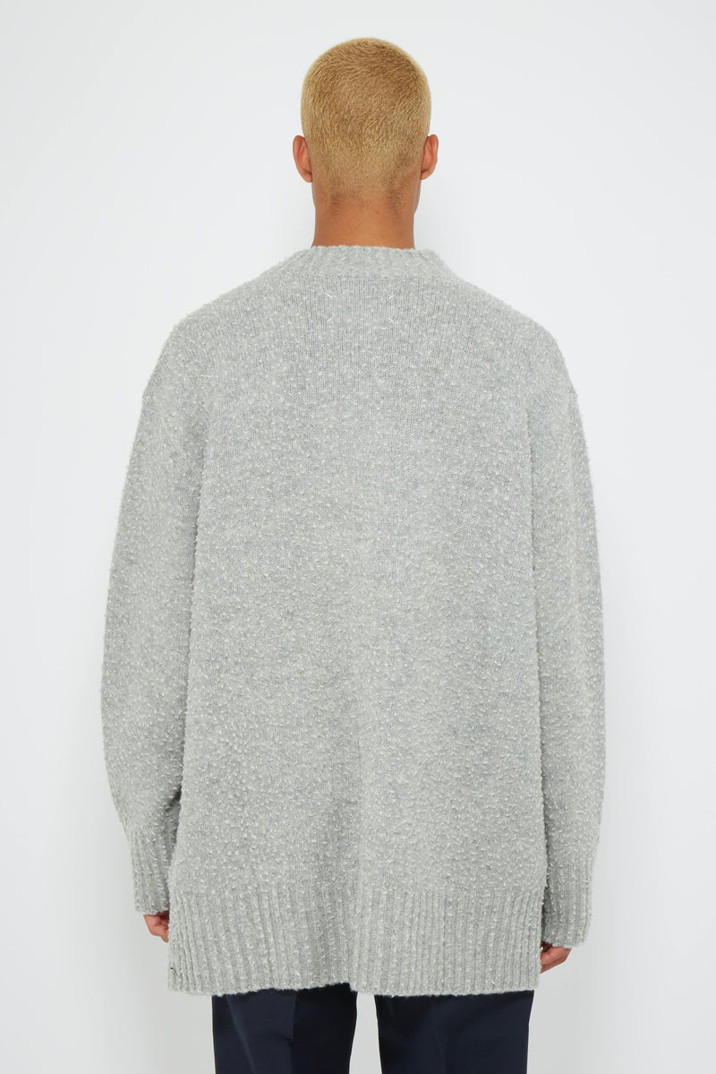 Pull oversize en laine grise Maison Margiela