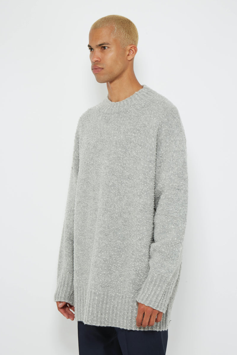 Pull oversize en laine grise Maison Margiela