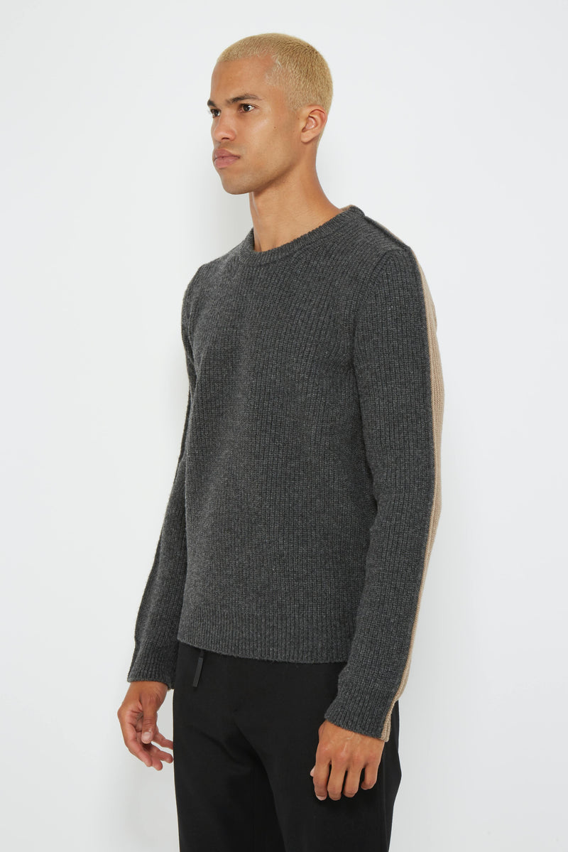 Pull bicolore en maille de laine Maison Margiela