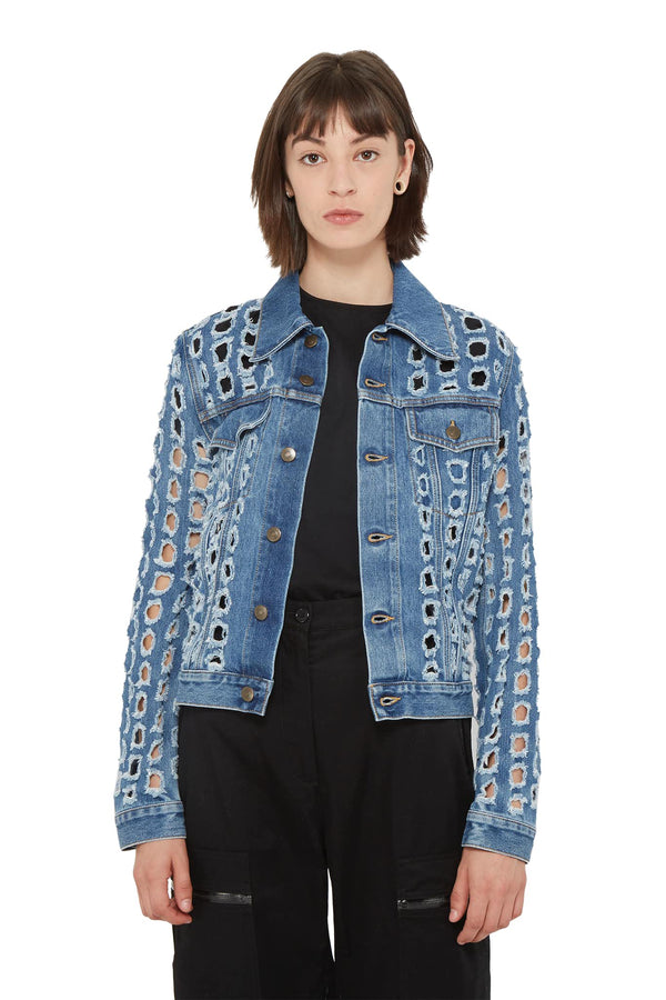 Veste en jean à découpes  Maison Margiela