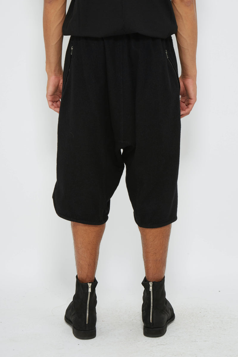 Bermuda en laine et coton noir Rick Owens