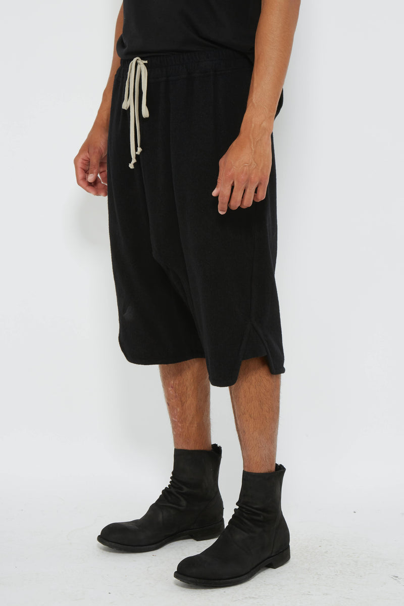 Bermuda en laine et coton noir Rick Owens