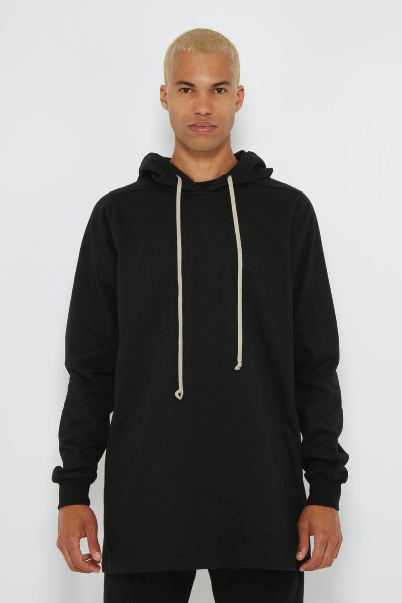 Sweat à capuche en coton noir Rick Owens