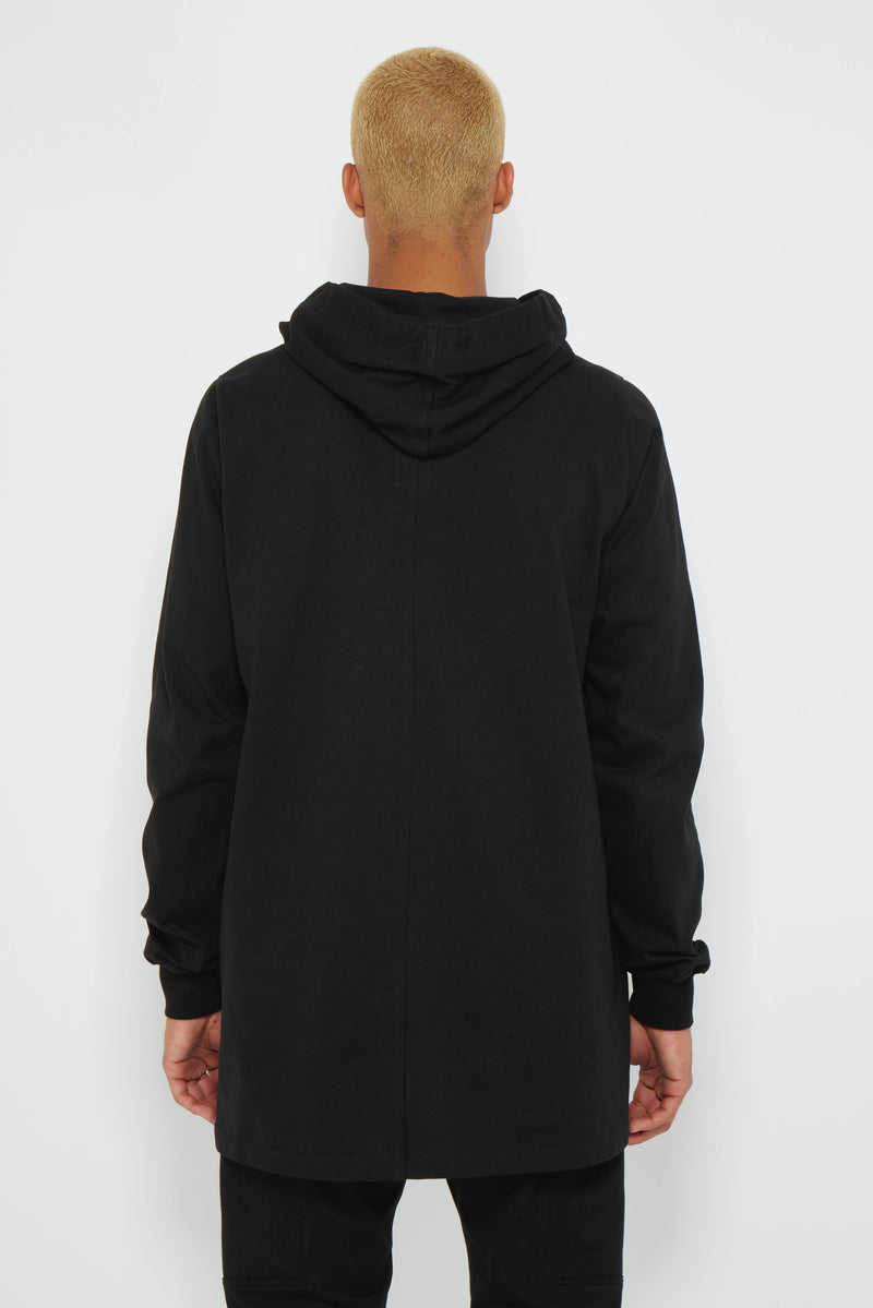 Sweat à capuche en coton noir Rick Owens