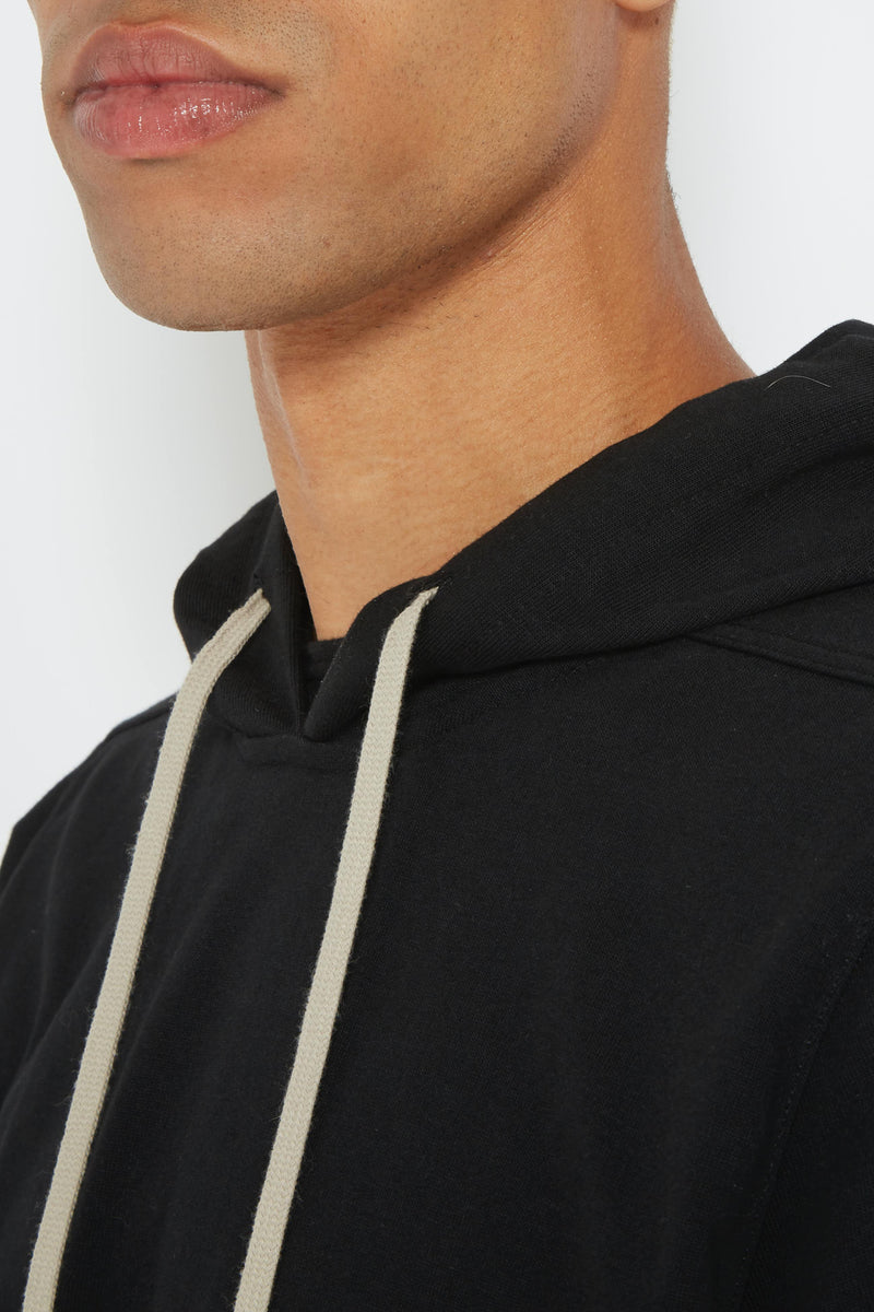 Sweat à capuche en coton noir Rick Owens