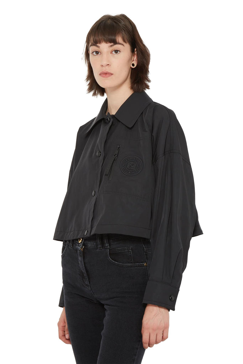 Veste crop en polyester noir  Fendi