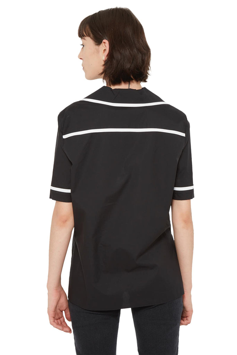 Chemise noire à contours blancs Fendi