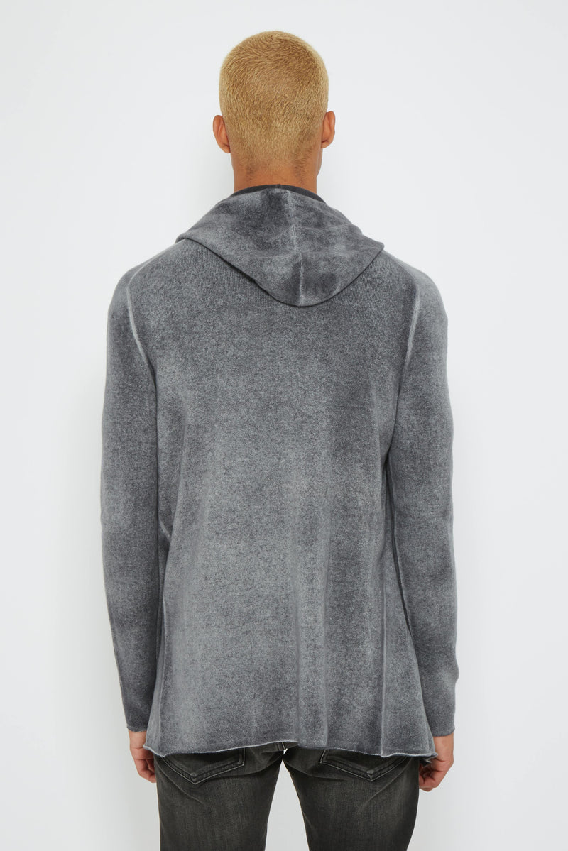 Pull à capuche gris clair Avant Toi