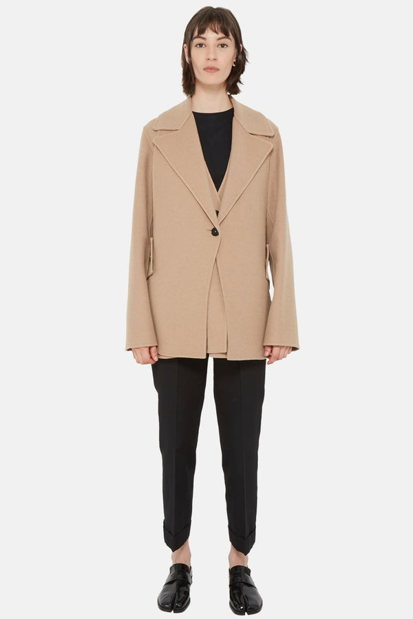 Manteau en cachemire brun clair Jil Sander