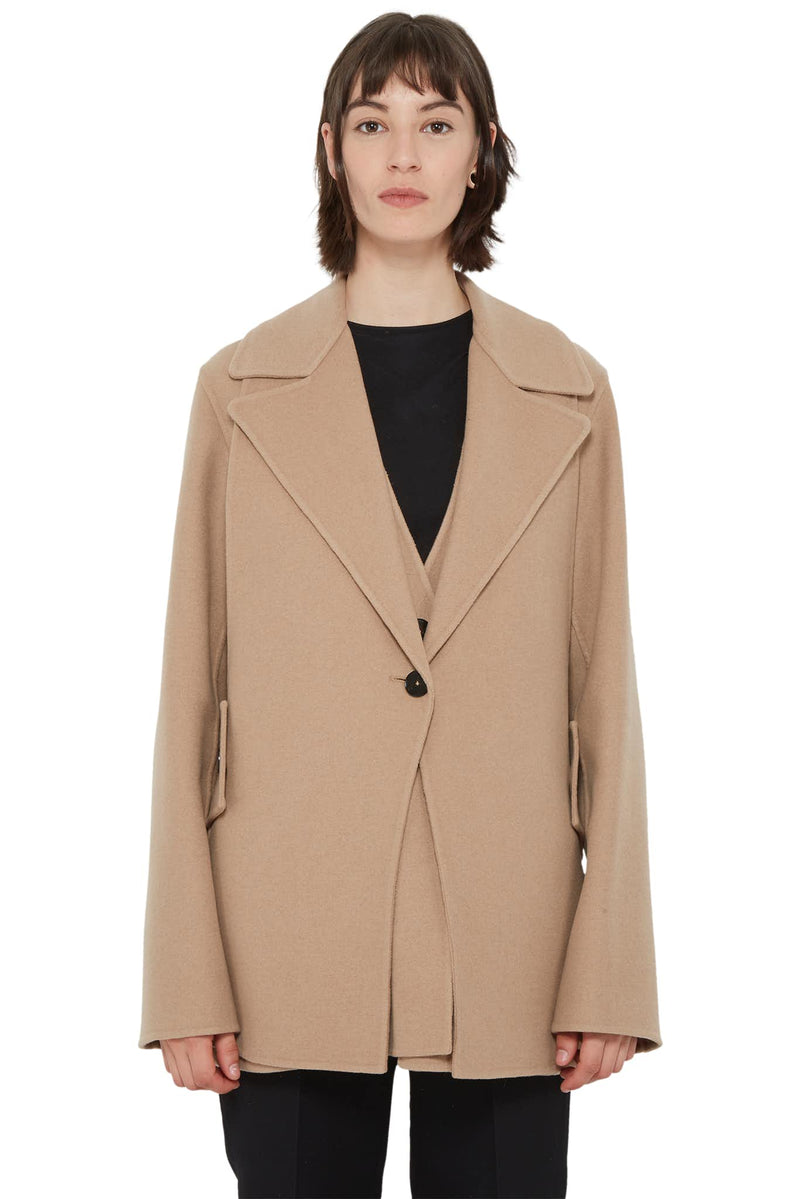 Manteau en cachemire brun clair Jil Sander