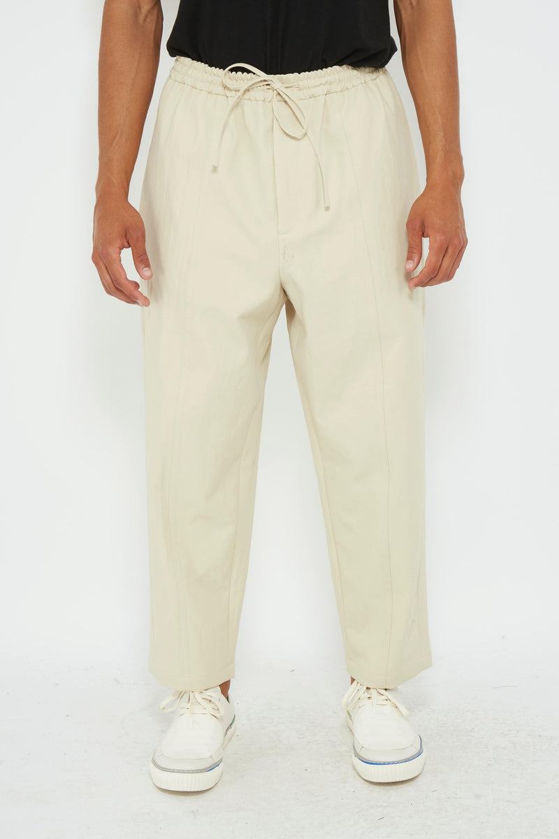 Pantalon fuselé crop en polyester beige  Jil Sander