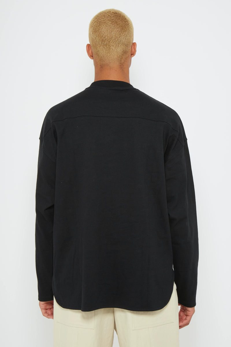 T-shirt à poches en coton noir Jil Sander