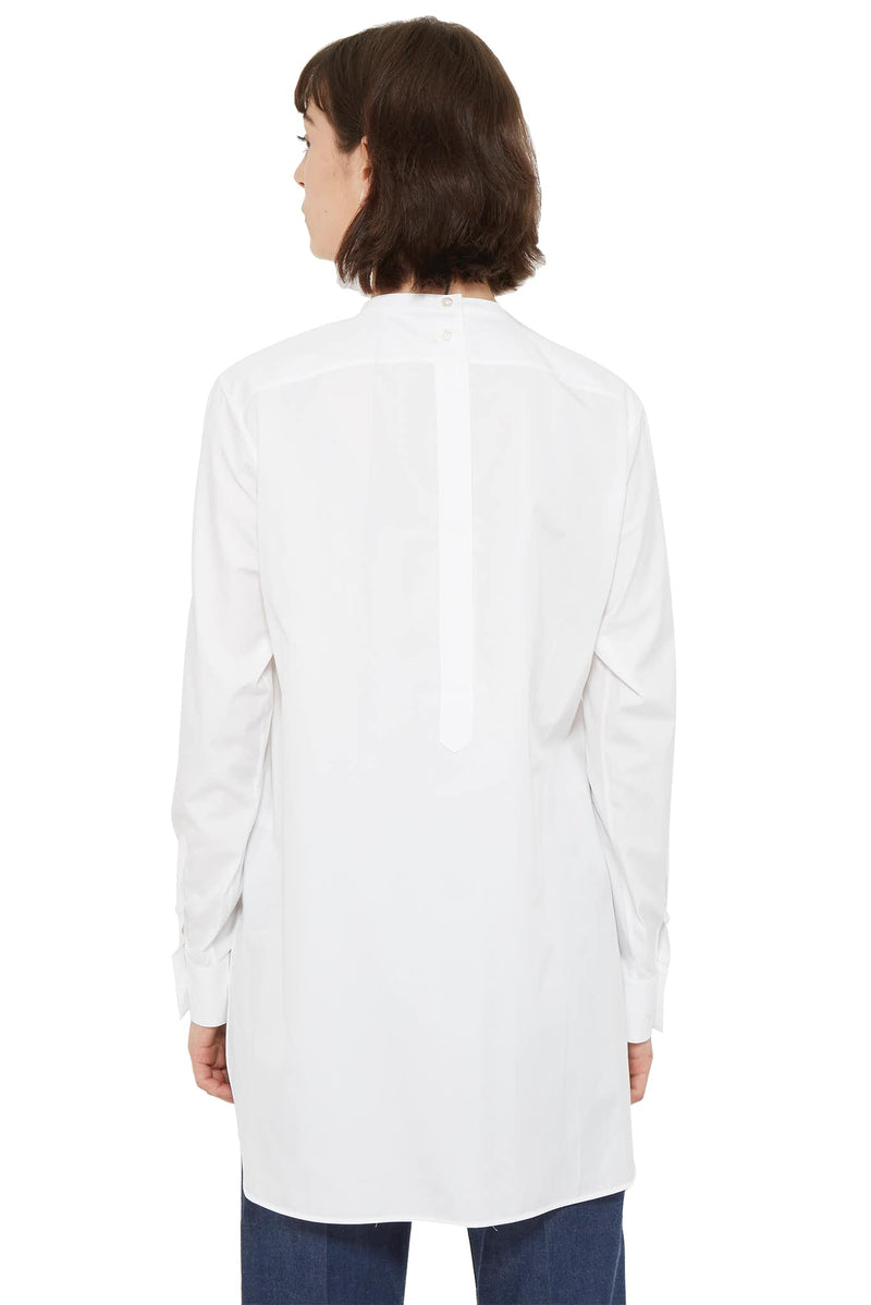 Chemise à plastron en coton blanc Jil Sander