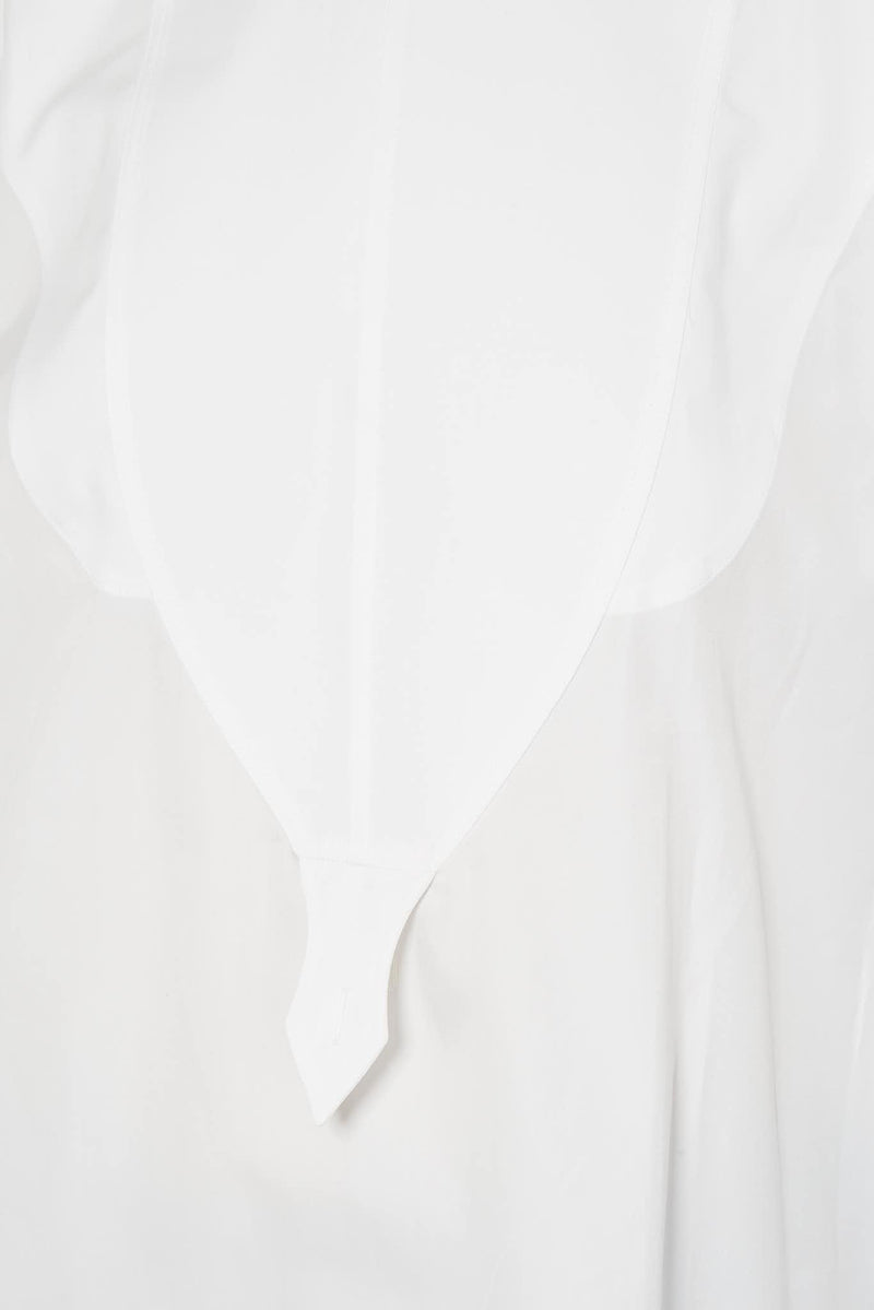 Chemise à plastron en coton blanc Jil Sander