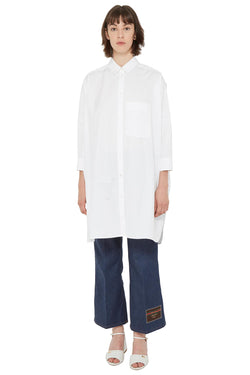 Chemise oversize en coton blanc Jil Sander