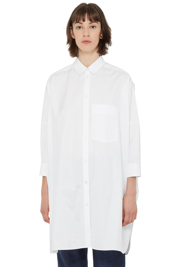 Chemise oversize en coton blanc Jil Sander