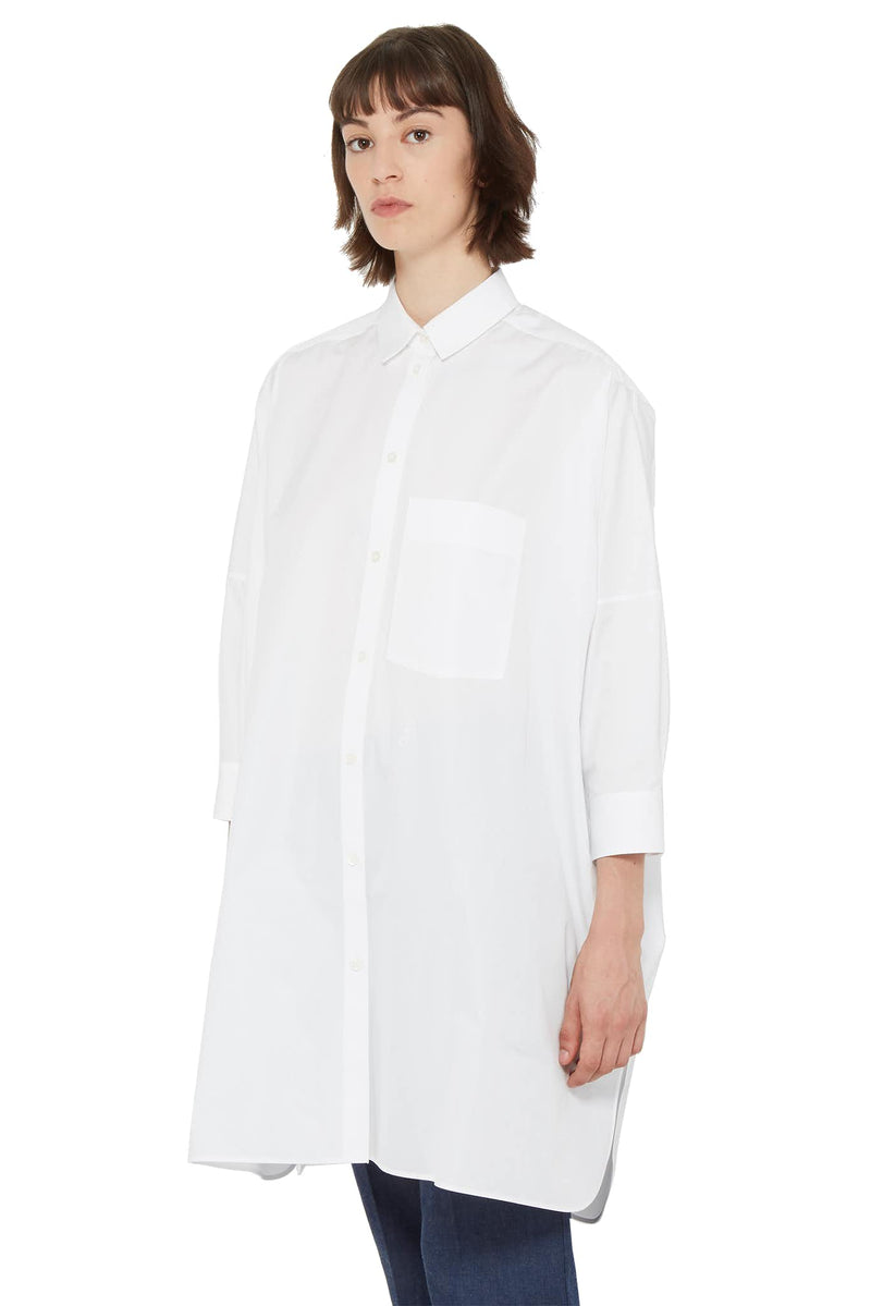 Chemise oversize en coton blanc Jil Sander