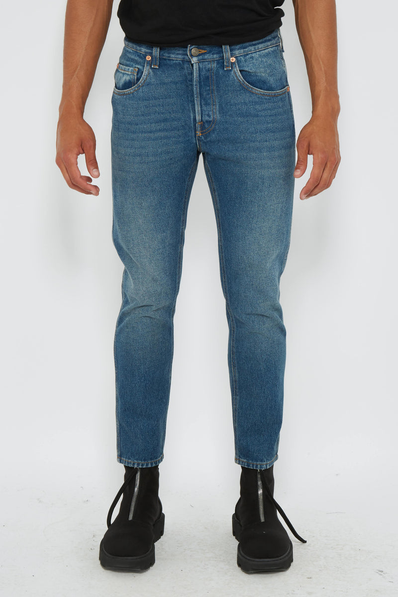 Jean droit slim en coton Gucci