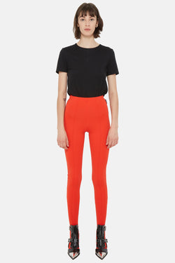 Legging stretch en viscose et polyamide rouge Balenciaga